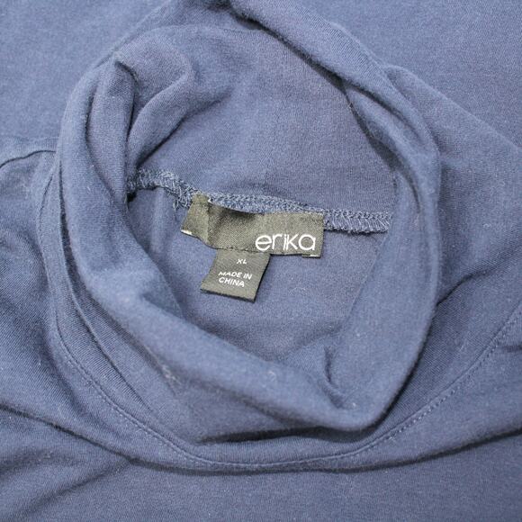 Erika Turtleneck XL Navy Blue • 95% Cotton 5% Elastane Missy - Picture 3 of 4
